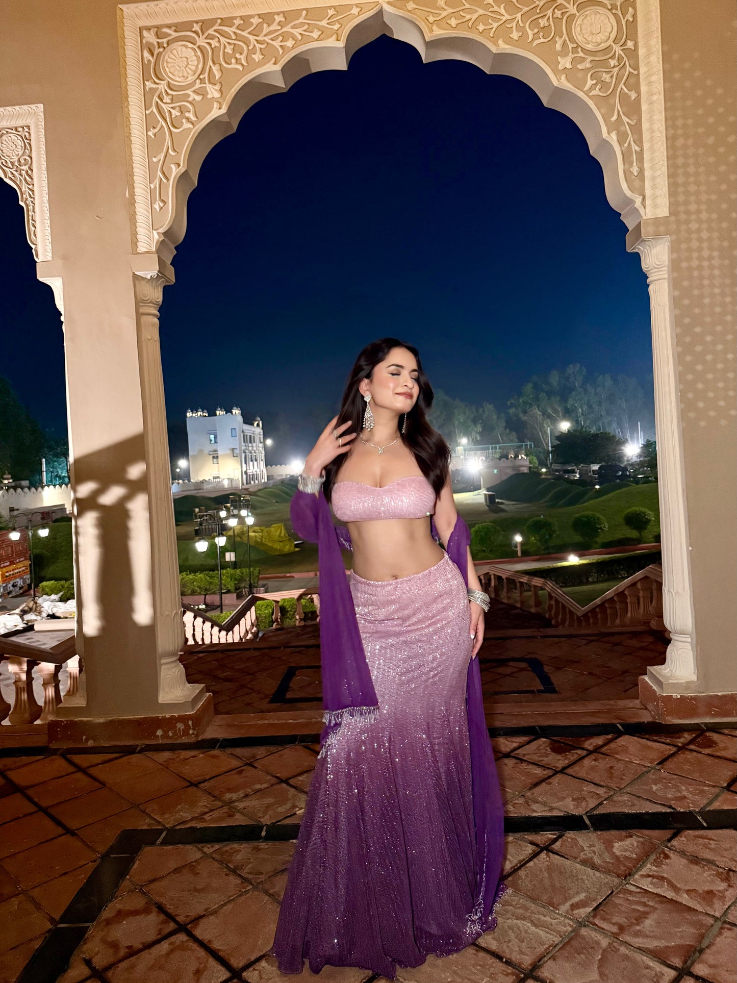 Kavya ombre shimmer lehenga set