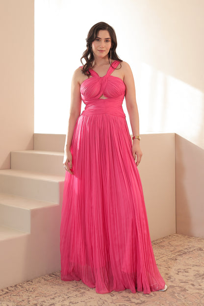 Genelia pink gown
