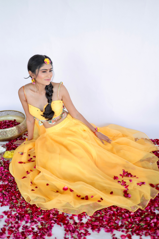 Amara Yellow Lehnga