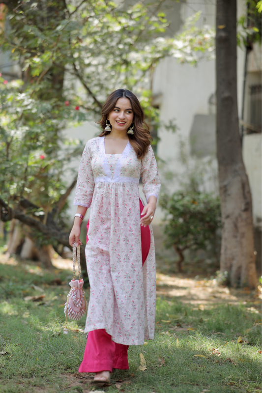 Mala cotton kurti set