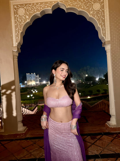 Kavya ombre shimmer lehenga set