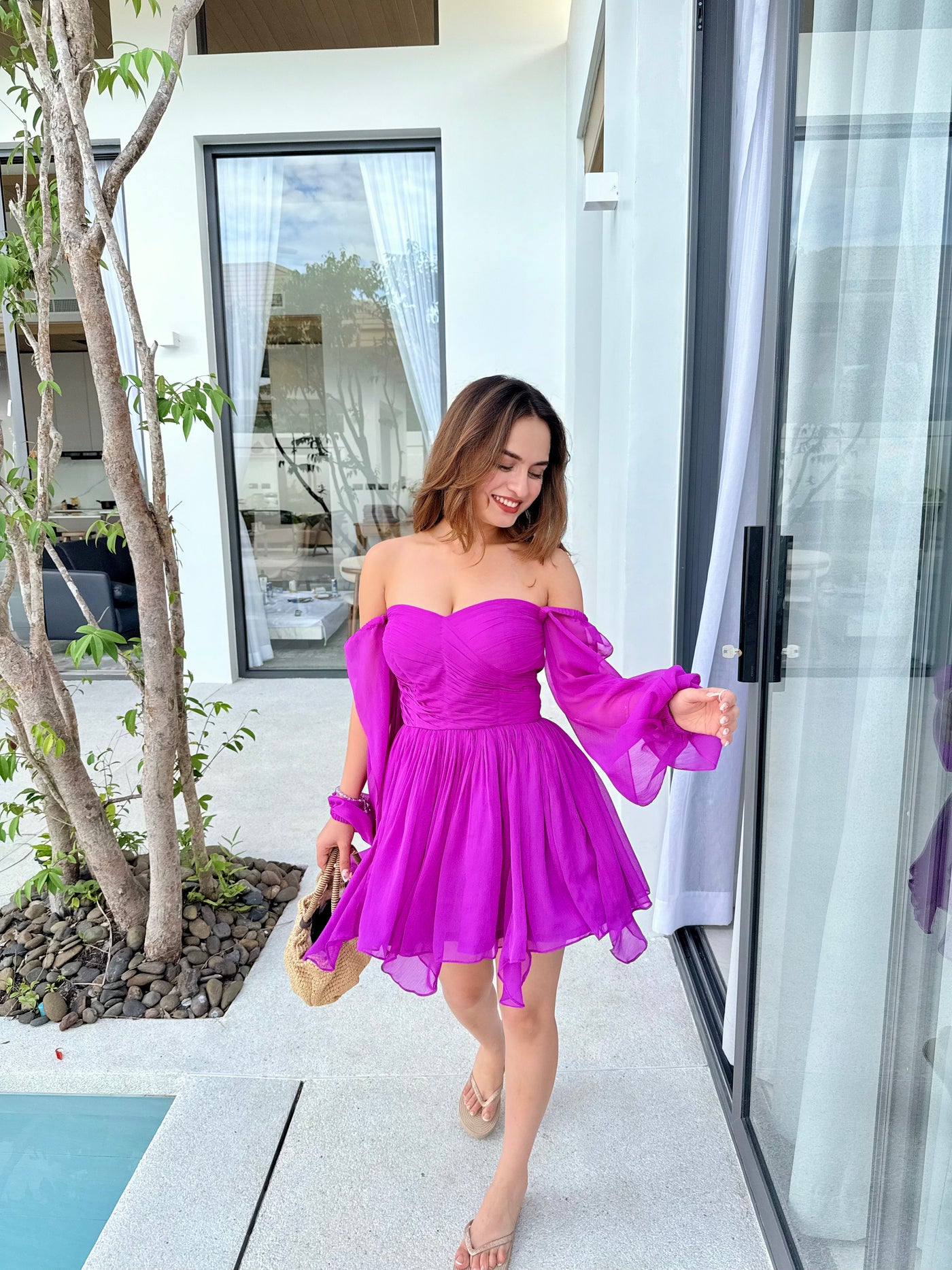 About Rory Purple Dress