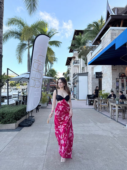 Koko Black-Pink cocktail gown