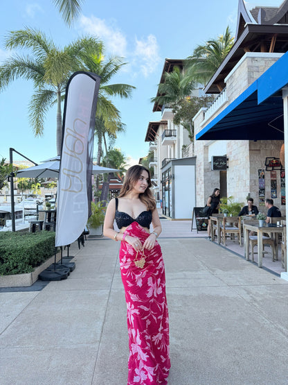 Koko Black-Pink cocktail gown