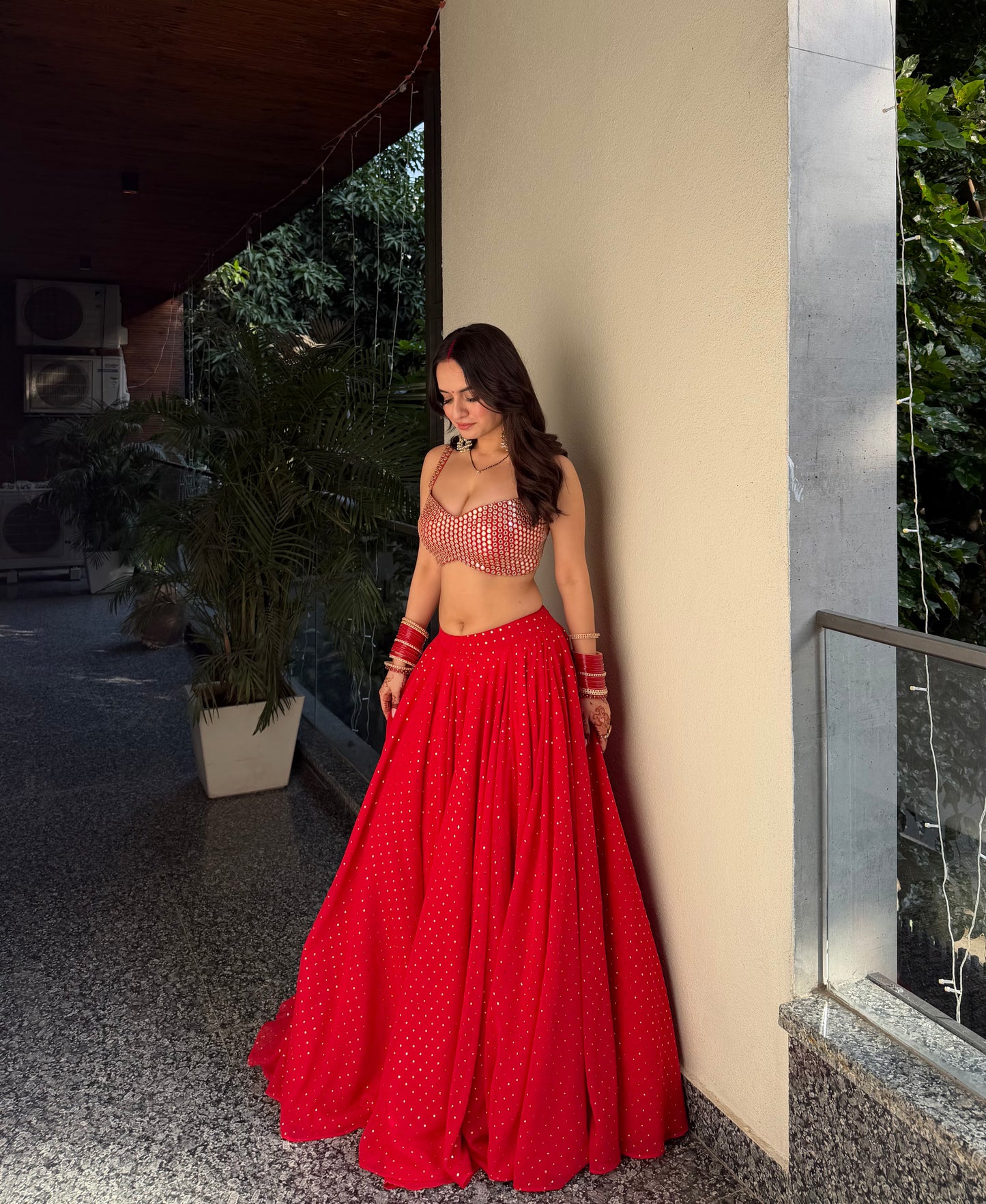 Chameli Red Lehnga