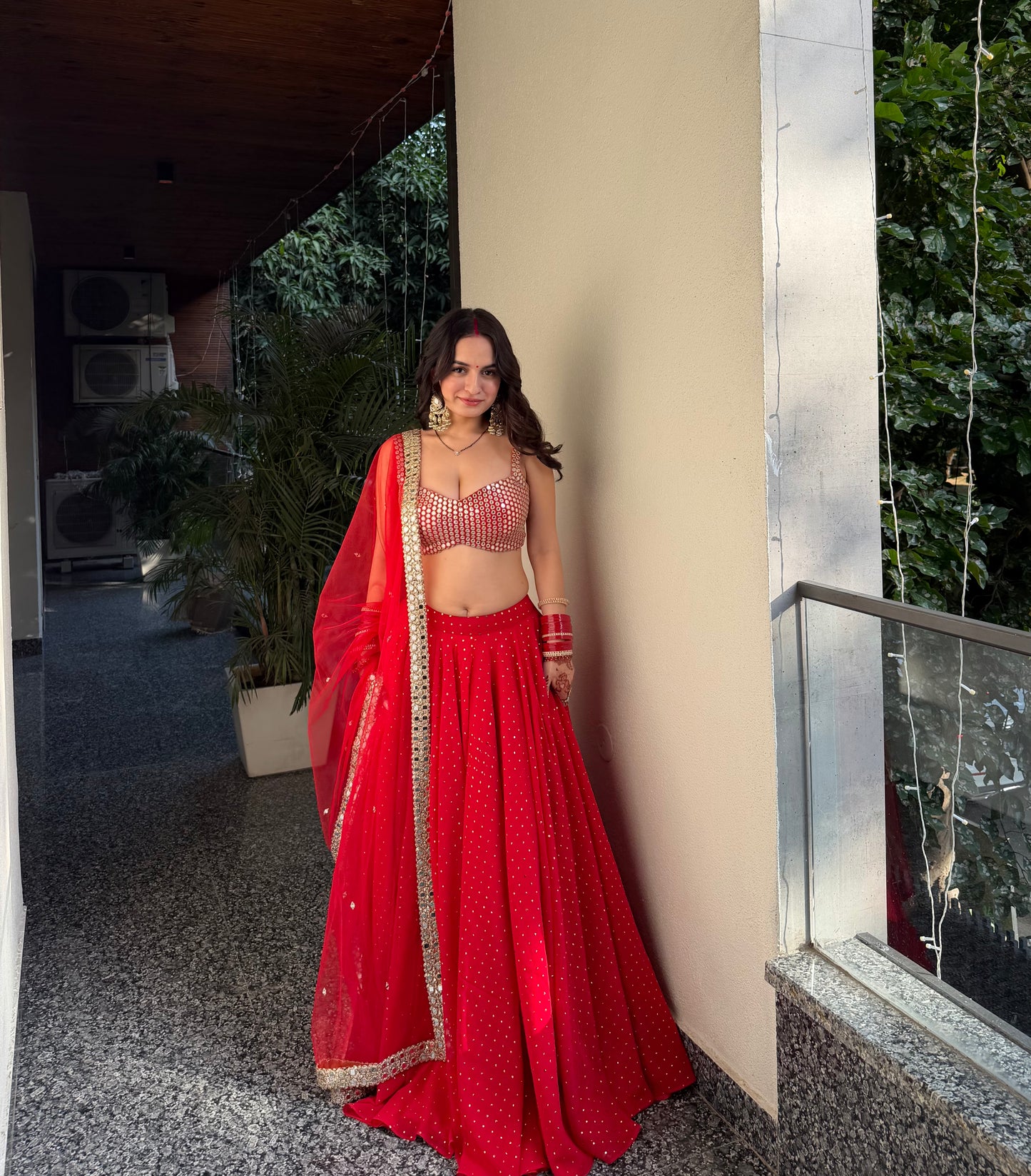 Chameli Red Lehnga
