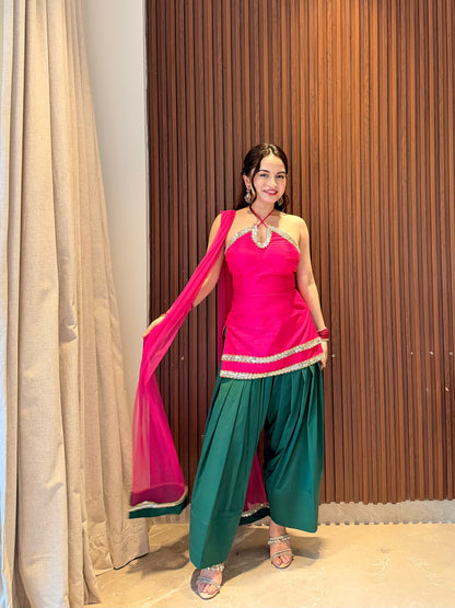 Rooh Farshi Set — Pink & Green