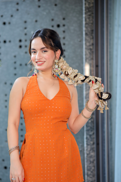 Imagine By Shiwali Dolly Parandi, traditional hair accessory with elegant beads and intricate design for special occasions.
