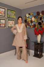 Imagine By Shiwali Alina grey co-ord set featuring a stylish matching top and pants with a comfortable fit.