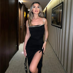 Imagine By Shiwali black bodycon dress in XS, form-fitting design with a sleek, stylish silhouette.