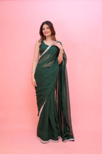 Raveena Georgette Saree with matching blouse from Imagine By Shiwali, featuring elegant drape and intricate design.