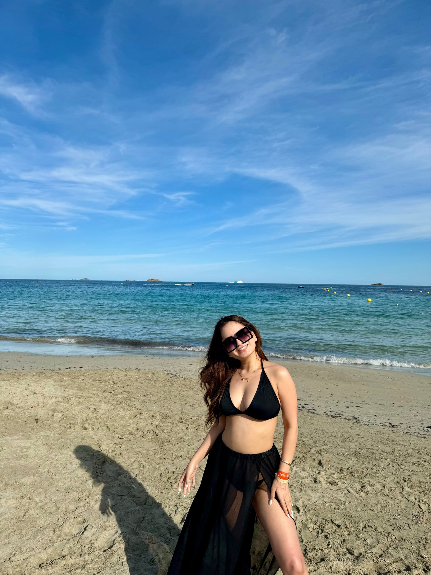 Scarlet black bikini set by Imagine By Shiwali, featuring a stylish two-piece swimwear with adjustable straps and minimal coverage.