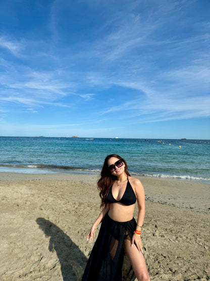 Scarlet black bikini set by Imagine By Shiwali, featuring a stylish two-piece swimwear with adjustable straps and minimal coverage.