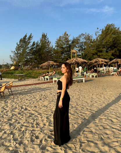 Jennifer Black tube top and skirt set by Imagine By Shiwali, stylish two-piece outfit with fitted design and sleek look.