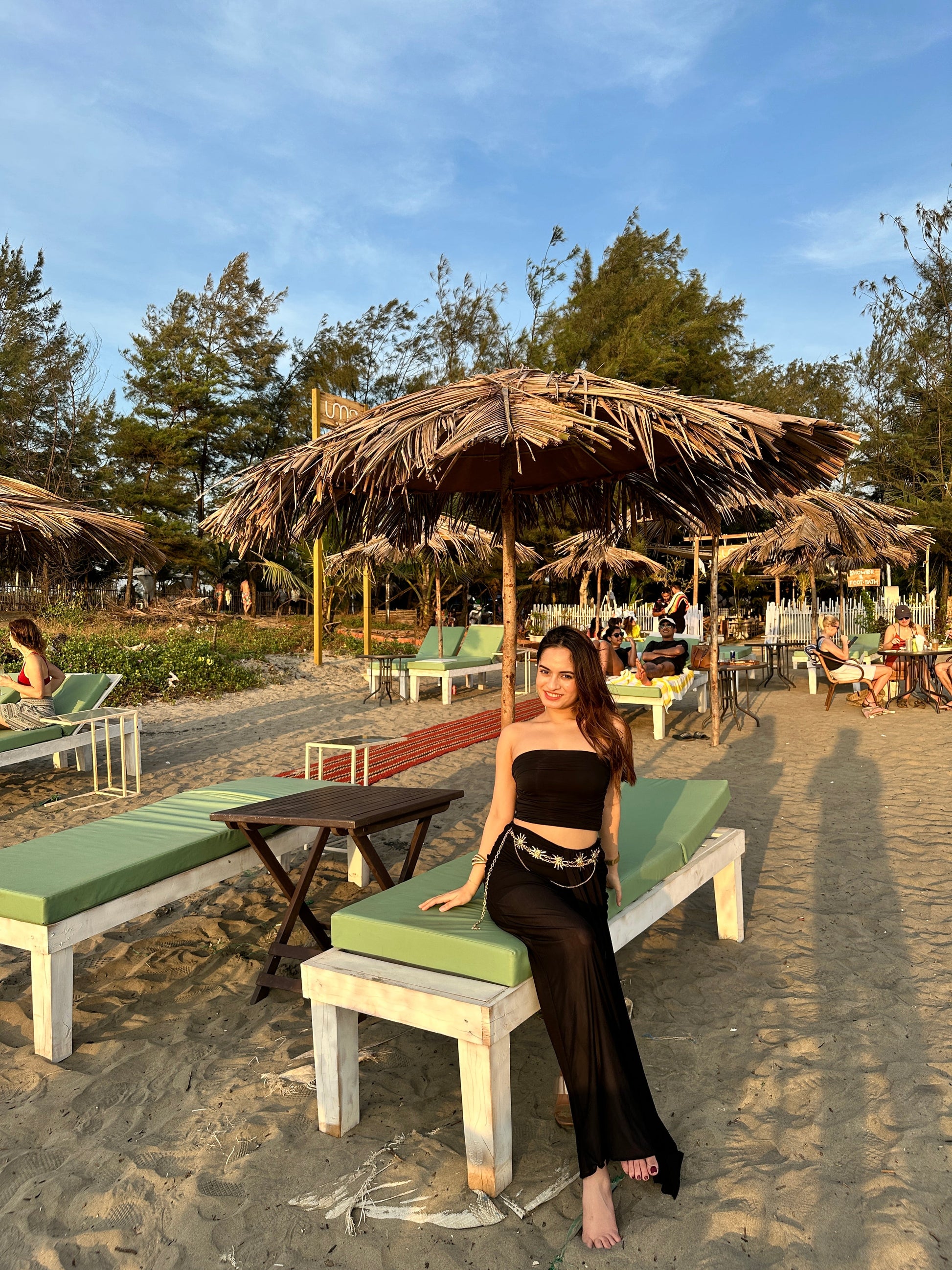 Jennifer Black tube top and skirt set by Imagine By Shiwali, featuring a stylish matching two-piece outfit for women.
