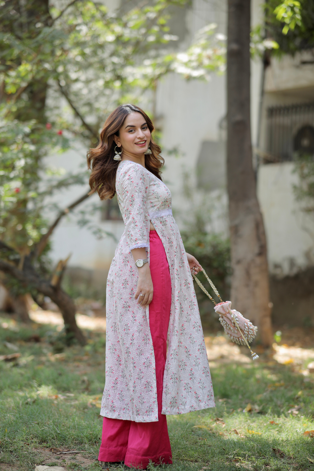 Imagine By Shiwali Mala cotton kurti set with traditional embroidery and matching dupatta, stylish and comfortable ethnic wear.