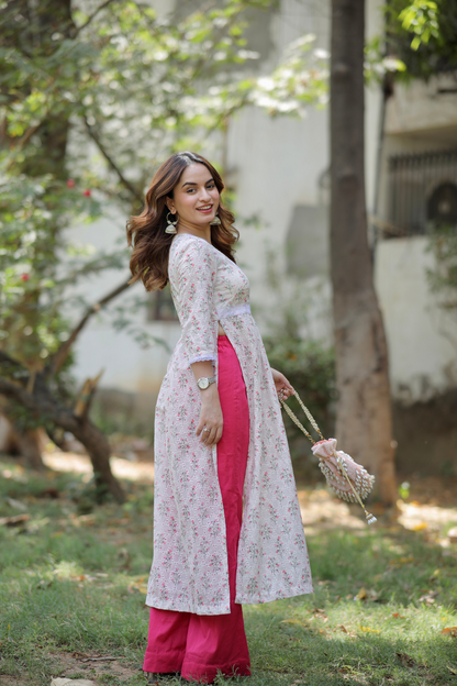 Imagine By Shiwali Mala cotton kurti set with traditional embroidery and matching dupatta, stylish and comfortable ethnic wear.