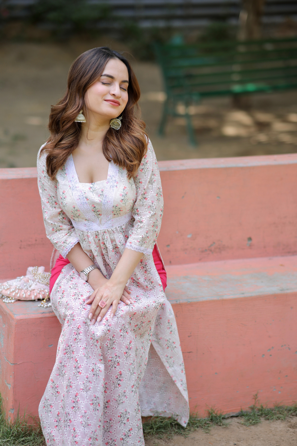 Imagine by Shiwali Mala cotton kurti set featuring a traditional kurti with intricate embroidery and matching bottoms.