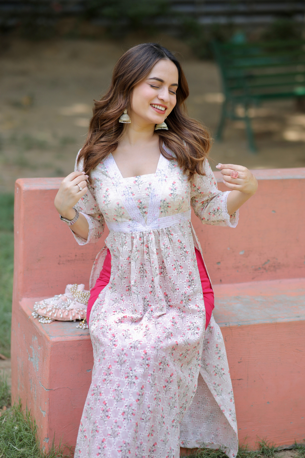 Imagine By Shiwali Mala cotton Kurti set featuring a traditional printed kurti with matching leggings and dupatta.