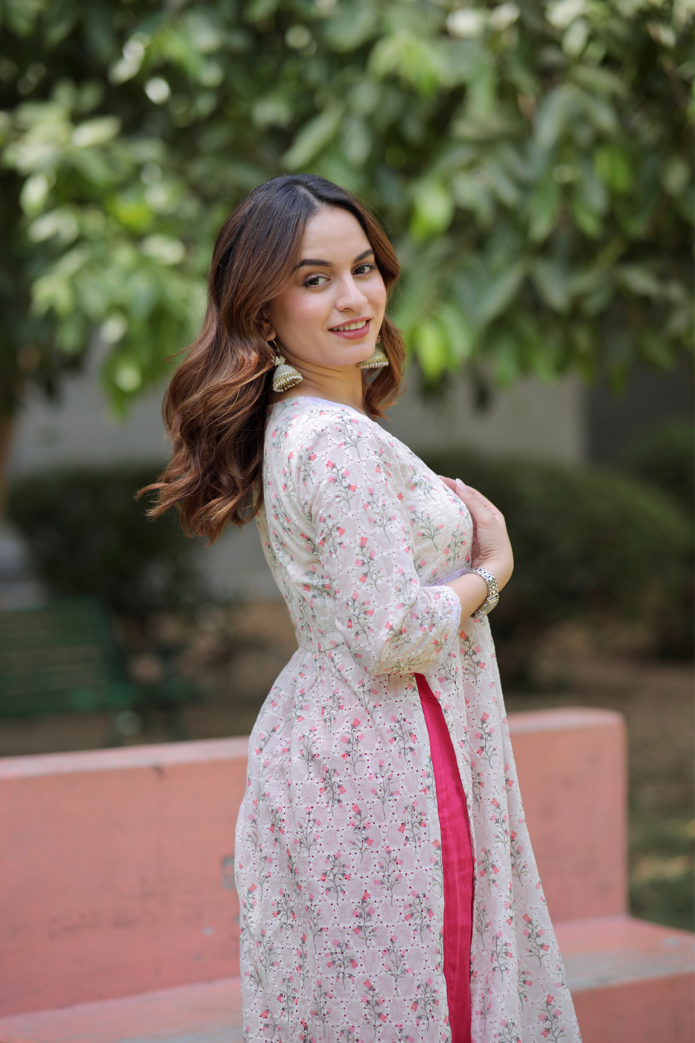 Imagine By Shiwali Mala cotton kurti set featuring a traditional kurti with intricate embroidery and matching leggings.