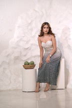 Imagine By Shiwali Moana double shade sparkling gown with intricate detailing, flowing fabric, and elegant design for special occasions.