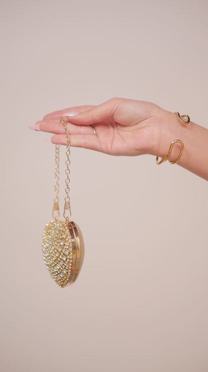 Sam Heart Bag - Golden